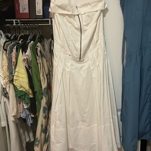 Pilcro Strapless White Dress